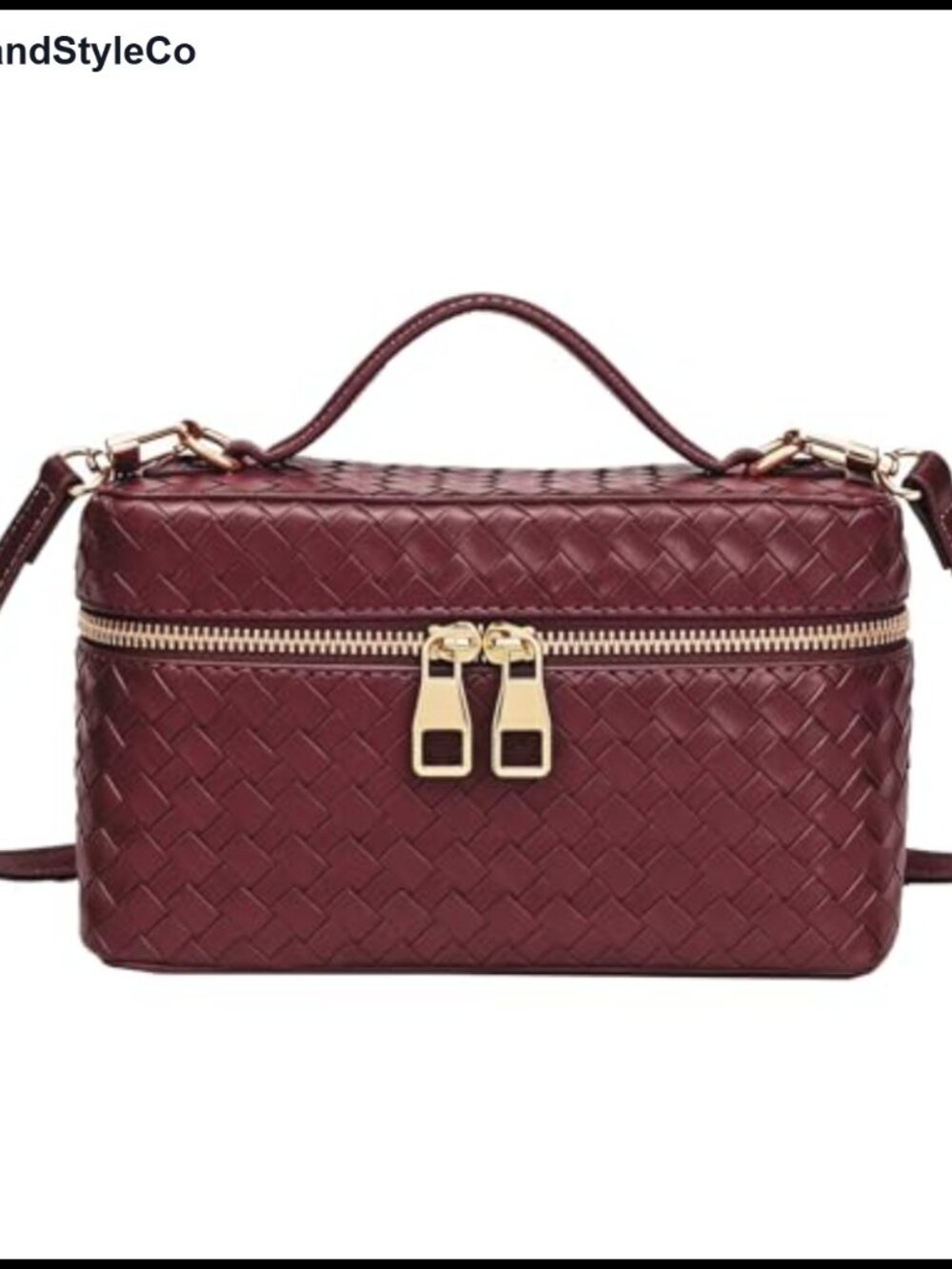Square PU Leather Mini Satchel Bag with Adjustable Crossbody Strap